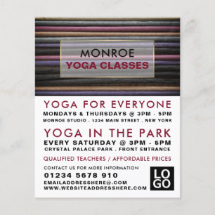 Flyer Incenso Colorido, Publicidade Classe Yoga