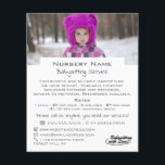 Flyer Infância de inverno, babá, creche, anúncio de enfe<br><div class="desc">Winter Child,  Babysitter,  creche,  Nursery Advertising Flyer da Loja de Cartão de visita.</div>
