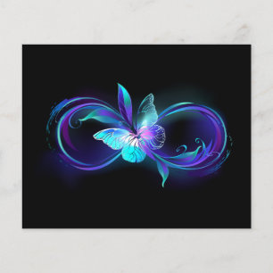 Flyer Infinidade brilhante com borboleta mágica