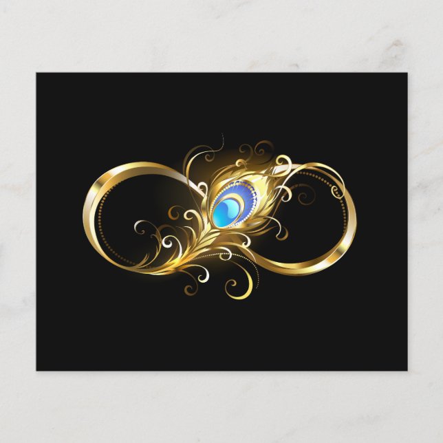 Flyer Infinidade com a pena Pavão de Ouro (Frente)