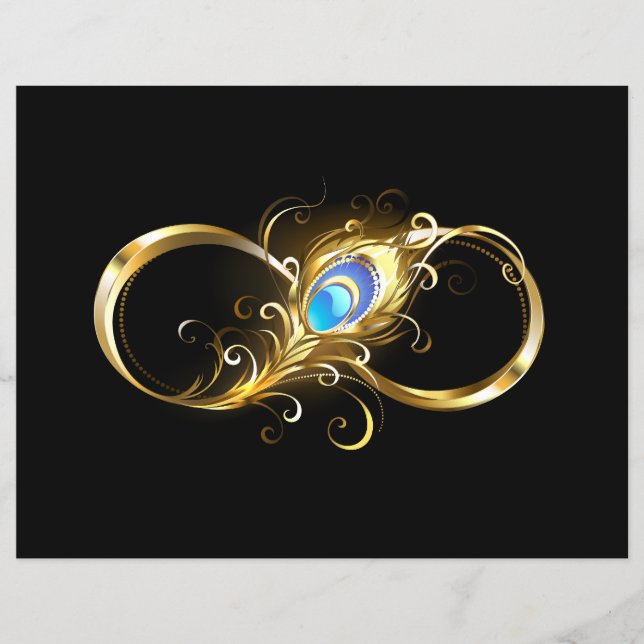 Flyer Infinidade com a pena Pavão de Ouro (Frente)