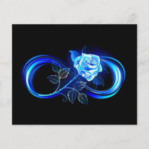 Flyer Infinito brilhante com rosa azul
