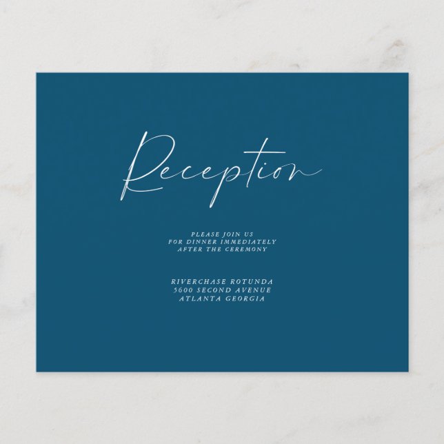 Flyer Informações de Recepção de Marinho de Orçamento In (Frente)