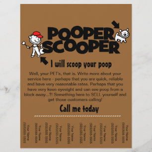 Flyer Insecto da folha de rasgo do negócio de Pooper