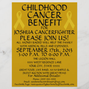 Flyer Insecto do benefício do cancer da infância
