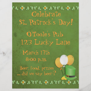 Flyer Insecto do dia de St Patrick