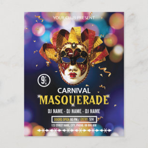 Flyer Insecto do partido do carnaval