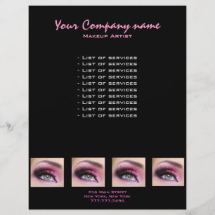 Flyer Insecto longo do artista do eyemakeup dos chicotes