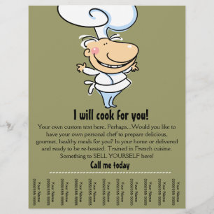 Flyer Insecto pessoal da folha de rasgo do cozinheiro