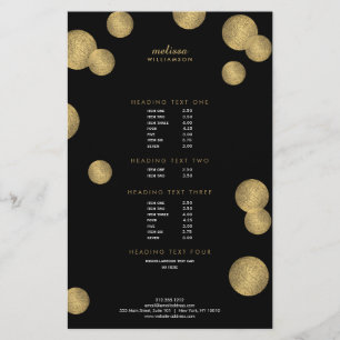 Flyer Insecto preto e Dourado do encanto e da beleza II