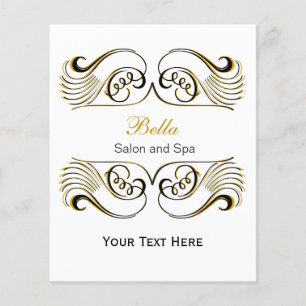 Flyer insectos chiques amarelos, preto e branco do