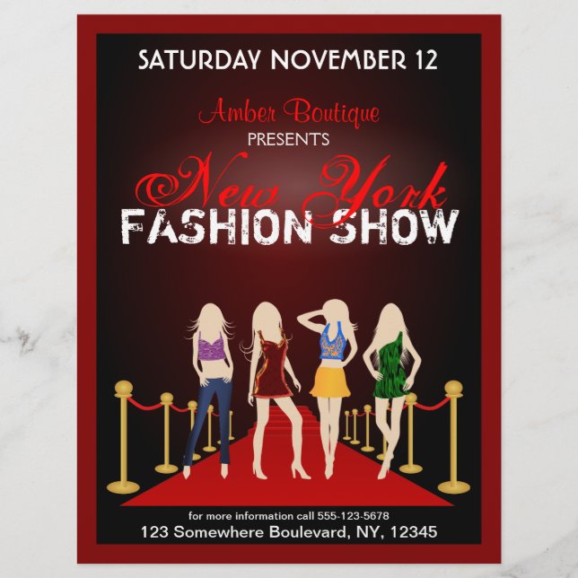 Flyer Insectos do vermelho do desenhador de moda da (Frente)