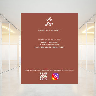 Flyer Instagram o logotipo de negócios do Terracotta qr 