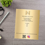 Flyer Instagrama de código qr do logotipo de negócios Do<br><div class="desc">Um fundo com aspecto de ouro. Personalize e adicione o logotipo,  o nome,  o endereço,  o texto,  o seu próprio código QR à sua conta instagram. Voltar: adicione uma foto e mais texto.</div>