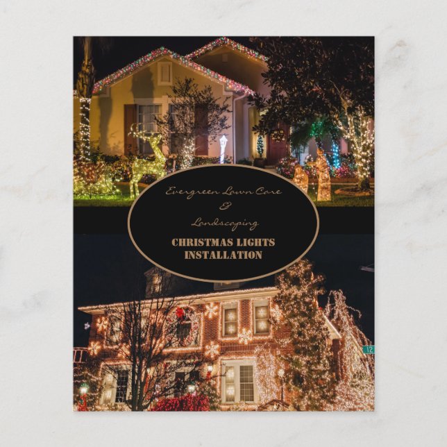 Flyer Instalação de Luzes de Natal 2 Foto (Frente)
