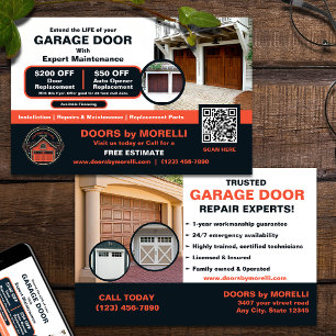 Flyer Instalação e reparo de portas de garagem