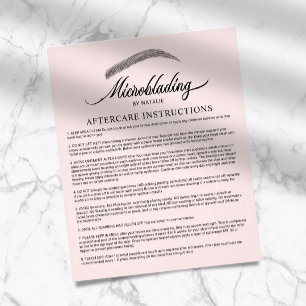 Flyer Instrução de Pós-Tratamento da Microbexiga Cor-de-