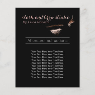 Flyer Instrução dos cuidados posteriores do maquilhado