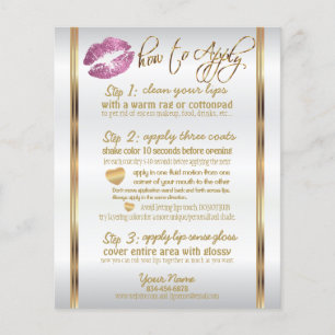 Flyer Instruções - Lip Da Largura Rosa