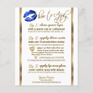Flyer Instruções para 💋 de Lip brilhante azul 2