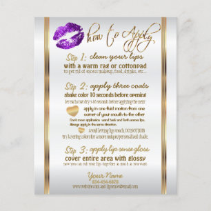 Flyer *Instruções para o lápis de brilho púrpura 2