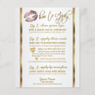 Flyer Instruções para o lápis de Rosa Dusty 2