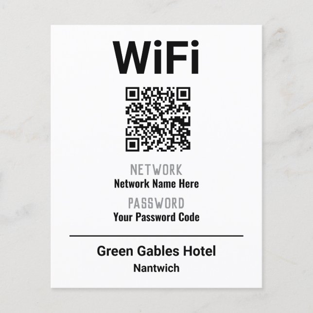Flyer Instruções WiFi Com Código QR (Frente)