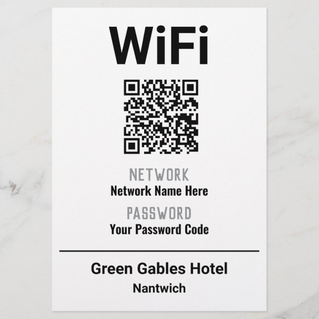 Flyer Instruções WiFi com código QR (Frente)