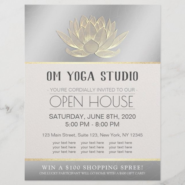 Flyer Instrutor de Meditação do YOGA Studio Open House L (Frente)