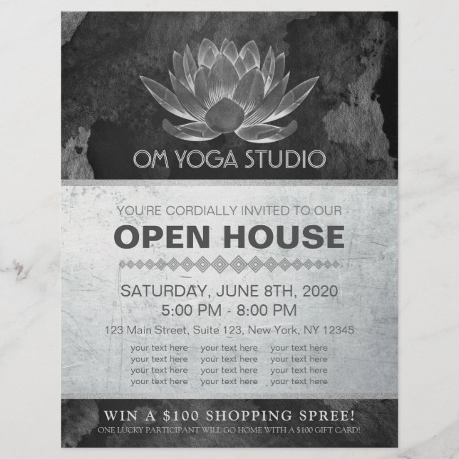 Flyer Instrutor de Meditação do YOGA Studio Open House L (Frente)