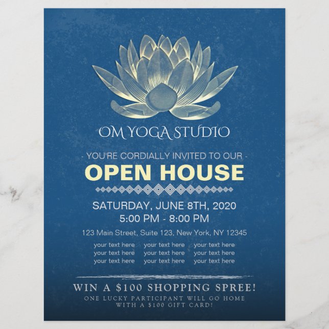 Flyer Instrutor de Meditação do YOGA Studio Open House L (Frente)