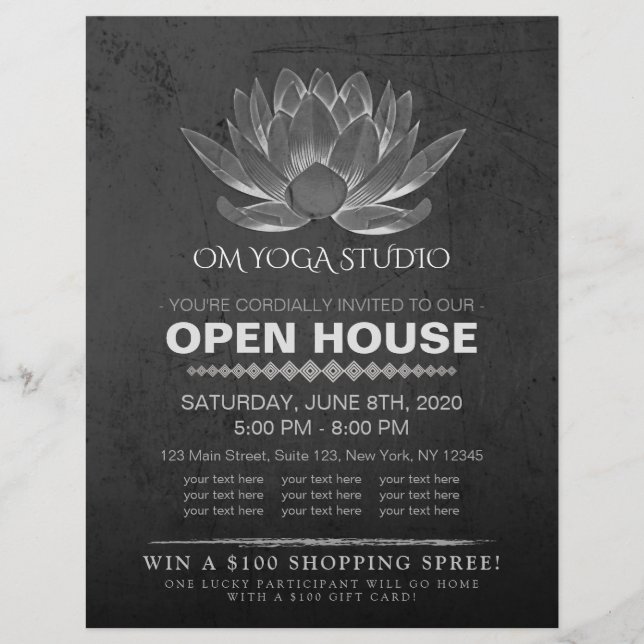 Flyer Instrutor de Meditação do YOGA Studio Open House L (Frente)