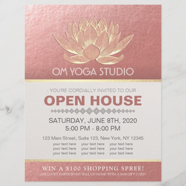 Flyer Instrutor de Meditação do YOGA Studio Open House L (Frente)