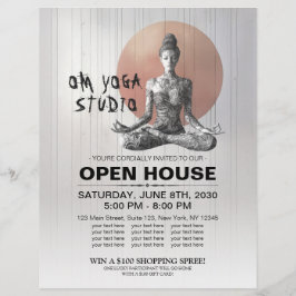 Flyer Instrutor de Meditação Yoga Reiki Master Lotus Pos