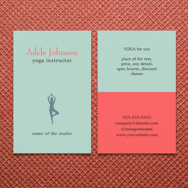 Flyer Instrutor de Yoga de Ícone Pastel Elegante Simples (Criador carregado)