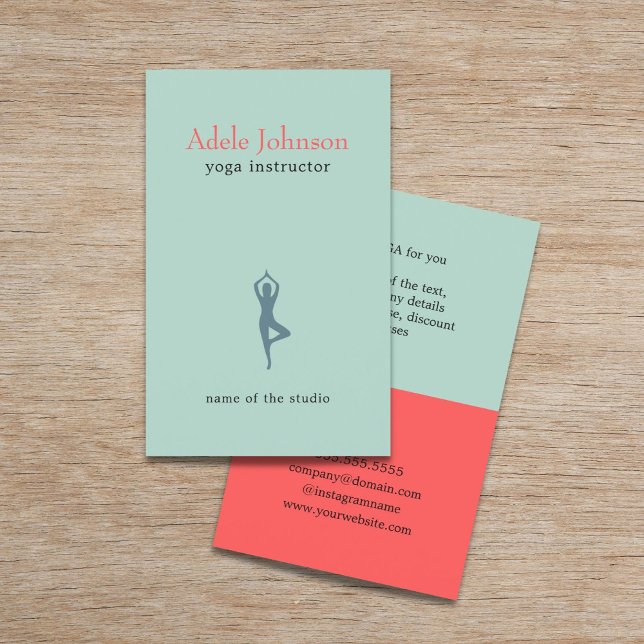 Flyer Instrutor Simples de Ícone de Pastel em Yoga (Criador carregado)