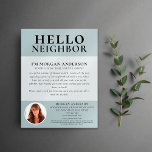 Flyer Introdução ao Marketing de Imóveis Vizinho<br><div class="desc">Aumente a sua consciência marca e gere novas pistas com este panfleto do marketing imobiliário HELLO NEIGHBOR. A design moderna irá chamar a atenção de seus clientes potenciais e avisá-los que você é o amigável e conhecedor agente imobiliário que entende sua vizinhança assim como eles!</div>