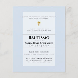 Flyer Invitaciones de Bautismo Español Católico Modern