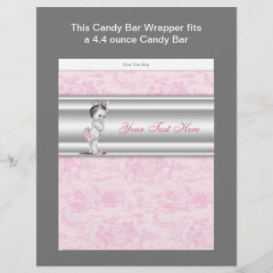 Flyer Invólucro de Barra de Chocolate para Chá de Bebê T