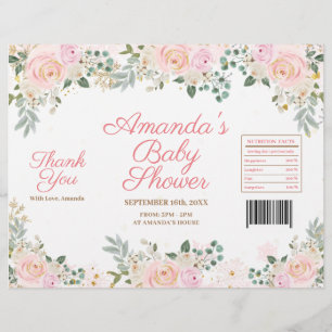 Flyer Invólucro de Saco de Batata Frita Floral Floco de 