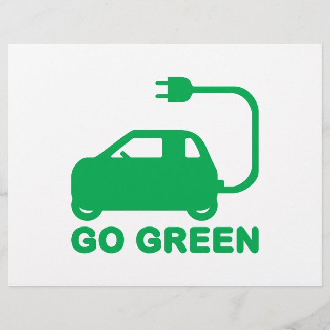 Flyer Ir Verde ~ Dirigir Carros Elétricos (Frente)
