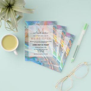 Flyer Iredismo Holográfico Moderno Elegante