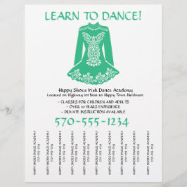 Flyer Irish Dancing Lessons Classe Rasgos Flechas