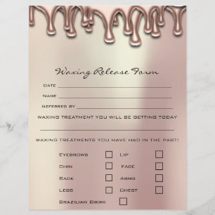 Flyer Isenção de Responsabilidade por Depilação com Cera