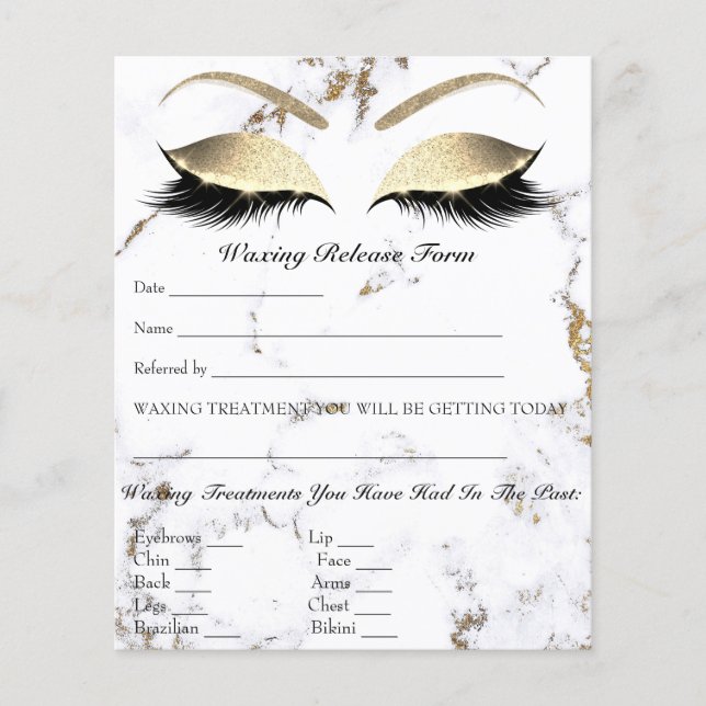 Flyer Isenção de Responsabilidade por Depilação com Cera (Frente)