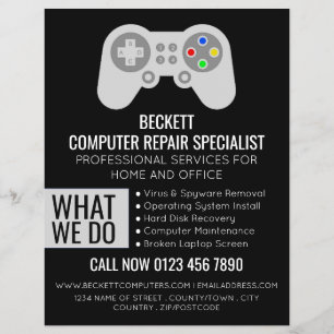 Flyer IT/Computadores, Anúncio Especialista em Reparo d