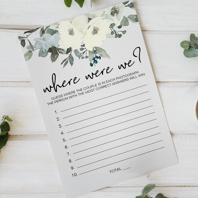 Flyer Ivory White Floral Game Onde Estávamos (Criador carregado)