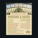 Flyer Janela Arco, Janela & Porta da Empresa Fitter<br><div class="desc">Folheto de propaganda da empresa Windows Arch,  Window & Door Fitter pela Loja de Cartão de visita.</div>