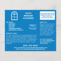 Janela Limpeza de Janela Aberta Publicidade Azul
