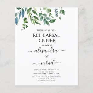 Flyer Janto de ensaio orçamental Foliage Greenery Elega